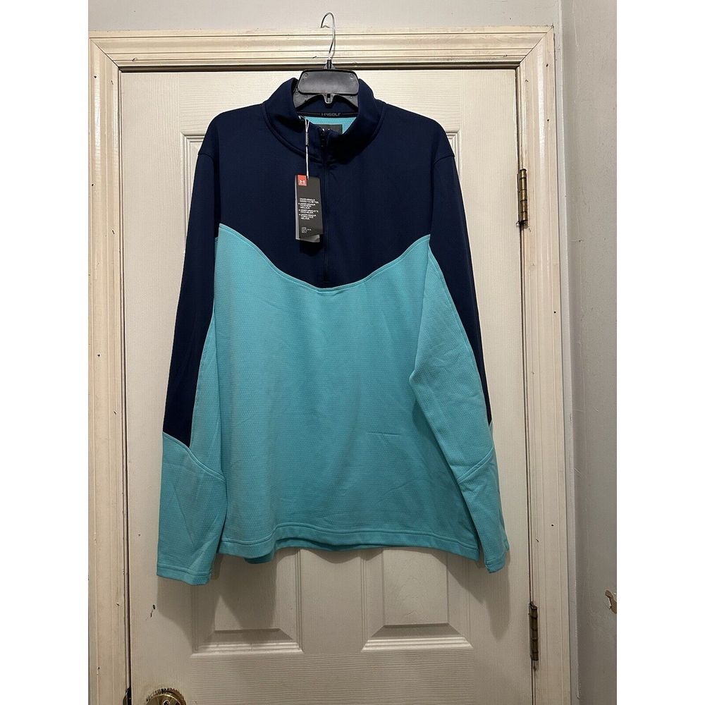 Under Armour Golf Lightweight Quarter Zip Teal Navy Xl‎ NWT See Photos